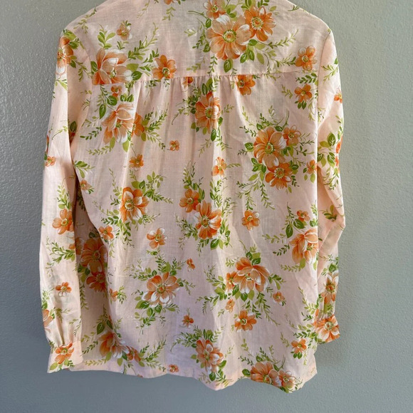 Vintage Kari of California Long Sleeve Floral Smock/Blouse‎ - Picture 2 of 6